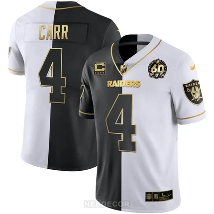 MEN'S RAIDERS 60TH SEASON PATCH GOLD & SPLIT JERSEY - ALL STITCHED