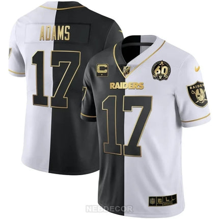 MEN'S RAIDERS 60TH SEASON PATCH GOLD & SPLIT JERSEY - ALL STITCHED