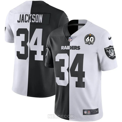MEN'S RAIDERS 60TH SEASON PATCH GOLD & SPLIT JERSEY - ALL STITCHED