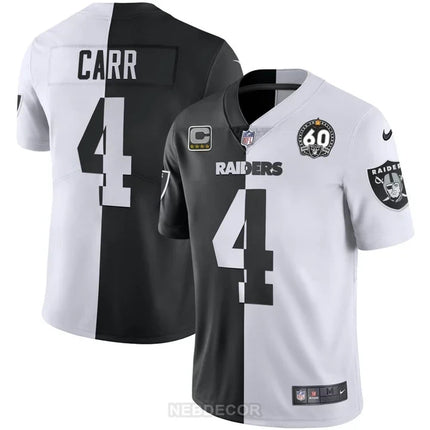 MEN'S RAIDERS 60TH SEASON PATCH GOLD & SPLIT JERSEY - ALL STITCHED