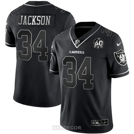 MEN'S RAIDERS 60TH SEASON PATCH GOLD & SPLIT JERSEY - ALL STITCHED
