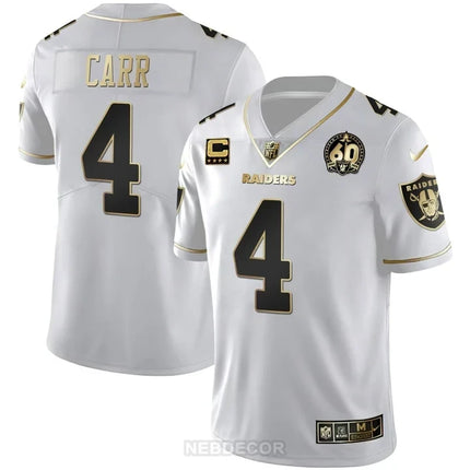 MEN'S RAIDERS 60TH SEASON PATCH GOLD & SPLIT JERSEY - ALL STITCHED