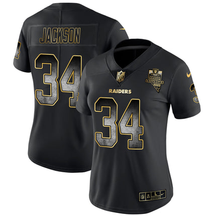 Women's Raiders Gold Arch Smoke Vapor Jersey - All Stitched