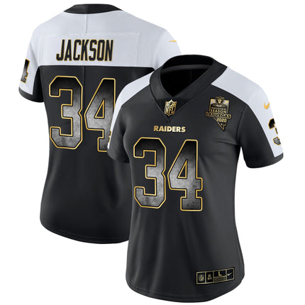 Women's Raiders Gold Arch Smoke Vapor Jersey - All Stitched
