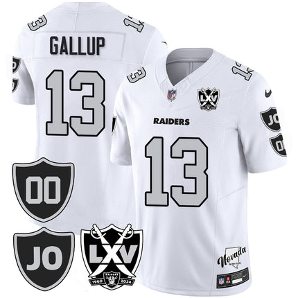 Men's Raiders Vapor Limited Jersey - All Stitched - Honor Jim Otto
