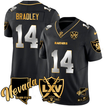 Men's Raiders 2024 Vapor Limited Gold Jersey - 65th Anniversary - All Stitched