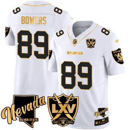 Men's Raiders 2024 Vapor Limited Gold Jersey - 65th Anniversary - All Stitched