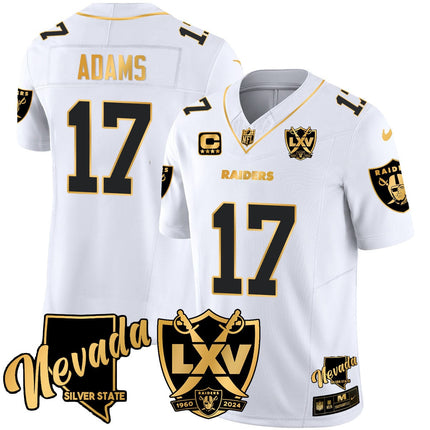 Men's Raiders 2024 Vapor Limited Gold Jersey - 65th Anniversary - All Stitched