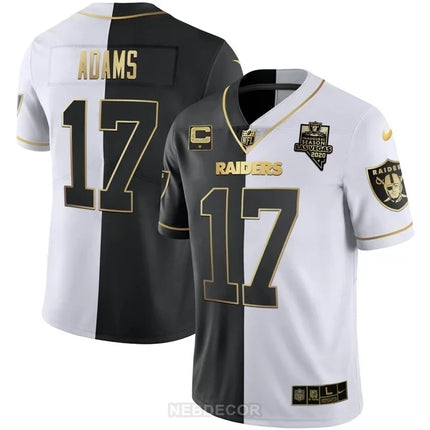 MEN'S LAS VEGAS RAIDERS INAUGURAL SEASON PATCH SPLIT GOLD JERSEY - ALL STITCHED