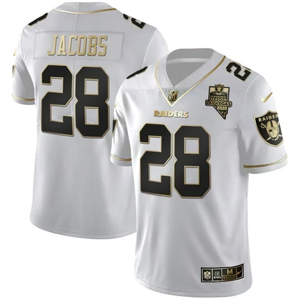 MEN'S LAS VEGAS RAIDERS INAUGURAL SEASON PATCH SPLIT GOLD JERSEY - ALL STITCHED