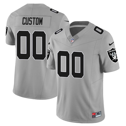 Custom Las Vegas Raiders 2023 Nevada Sliver State Patch Jersey - All Stitched