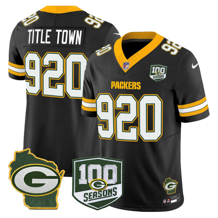 Men's Green Bay Packers 100th Season & Home Patch Vapor Limited Jersey - All Stitched
