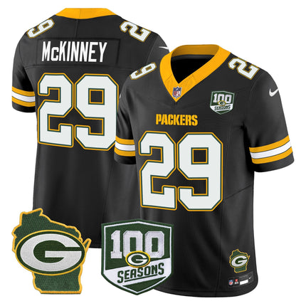 Men's Green Bay Packers 100th Season & Home Patch Vapor Limited Jersey - All Stitched