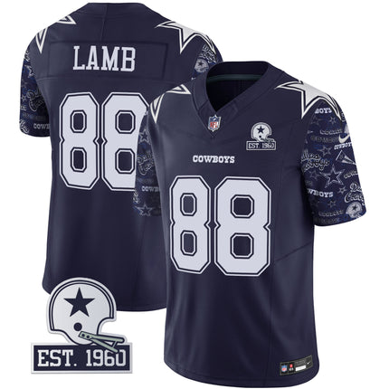 Men's Cowboys Pattern Style Vapor Limited Jersey - All Stitched