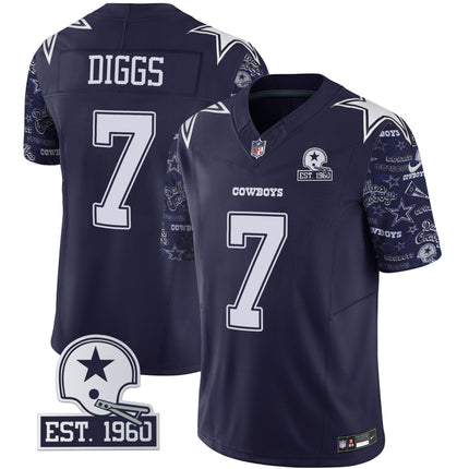 Men's Cowboys Pattern Style Vapor Limited Jersey - All Stitched