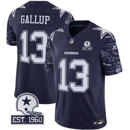 Men's Cowboys Pattern Style Vapor Limited Jersey - All Stitched