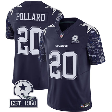 Men's Cowboys Pattern Style Vapor Limited Jersey - All Stitched