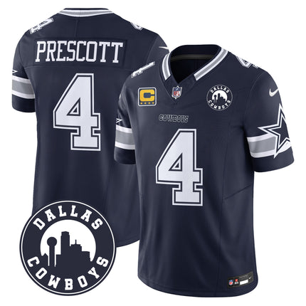 Men's Cowboys Dallas City Patch Vapor Limited Jersey - All Stitched