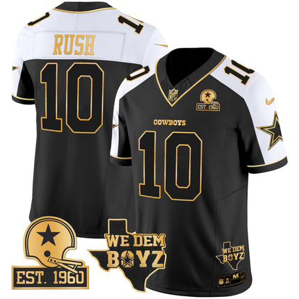 Men's Cowboys Est. 1960 & We Dem Boyz Patch Gold Vapor Limited Jersey V2 - All Stitched