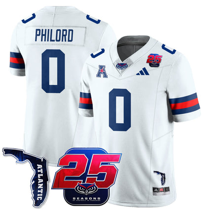 Men's Florida Atlantic Football 25th Season Jersey - All Stitched