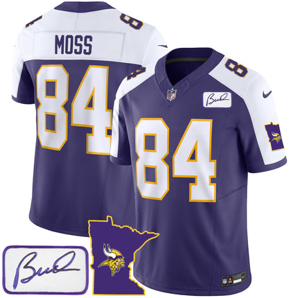 Men's Vikings Bud Grant Patch Classic Limited Jersey V2 - All Stitched