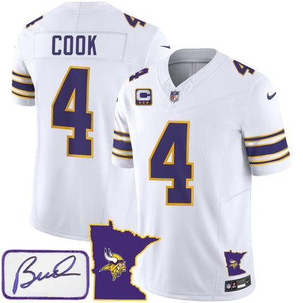 Men's Vikings Bud Grant Patch Classic Limited Jersey V2 - All Stitched