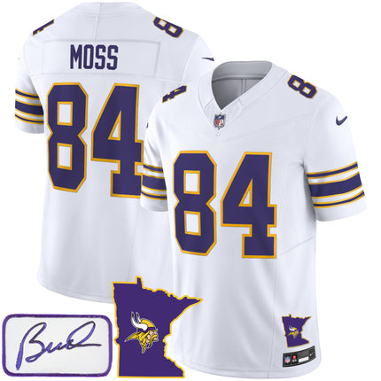 Men's Vikings Bud Grant Patch Classic Limited Jersey V2 - All Stitched