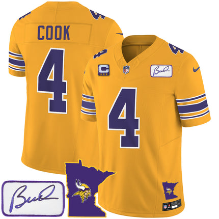 Men's Vikings Bud Grant Patch Classic Limited Jersey V2 - All Stitched