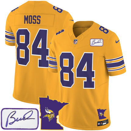 Men's Vikings Bud Grant Patch Classic Limited Jersey V2 - All Stitched