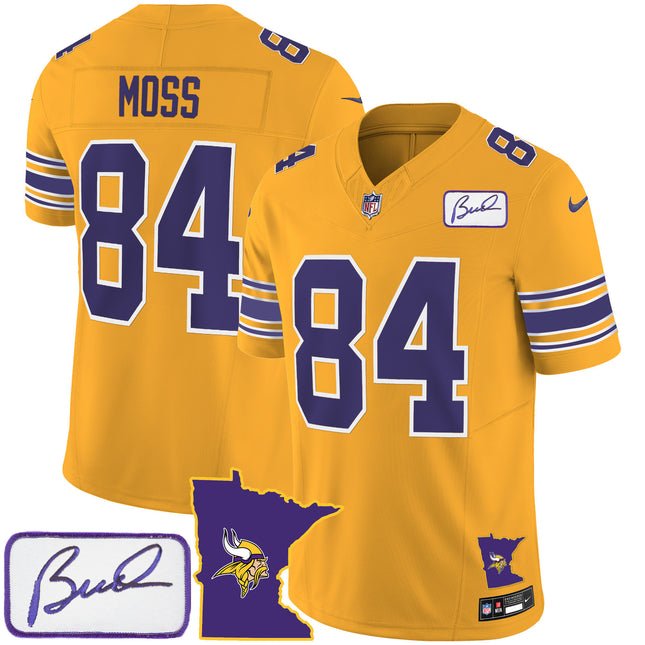 Men's Vikings Bud Grant Patch Classic Limited Jersey V2 - All Stitched