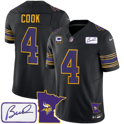 Men's Vikings Bud Grant Patch Classic Limited Jersey V2 - All Stitched