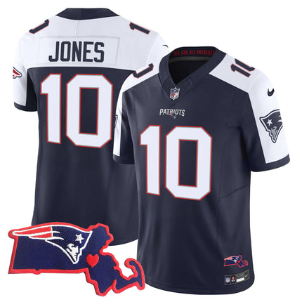 Men's Patriots Massachusetts Patch Vapor Jersey - All Stitched
