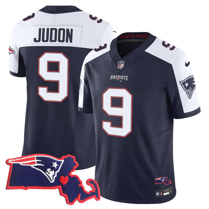 Men's Patriots Massachusetts Patch Vapor Jersey - All Stitched