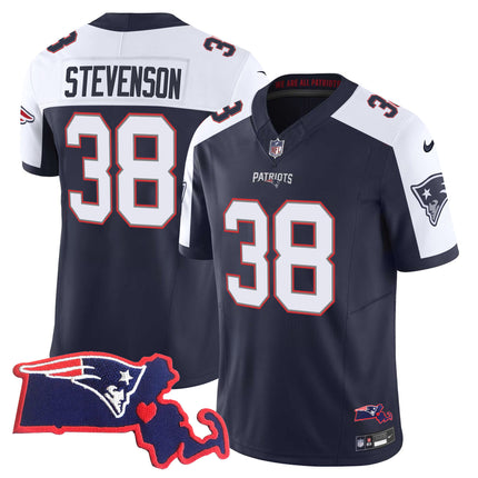 Men's Patriots Massachusetts Patch Vapor Jersey - All Stitched
