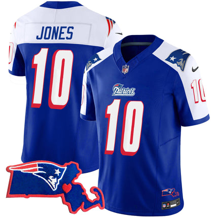 Men's Patriots Massachusetts Patch Vapor Jersey - All Stitched