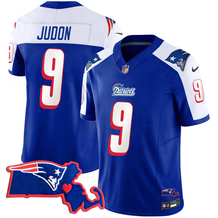 Men's Patriots Massachusetts Patch Vapor Jersey - All Stitched