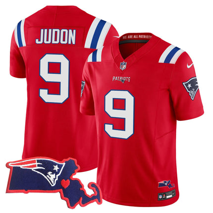 Men's Patriots Massachusetts Patch Vapor Jersey - All Stitched