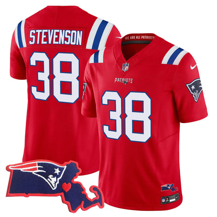 Men's Patriots Massachusetts Patch Vapor Jersey - All Stitched