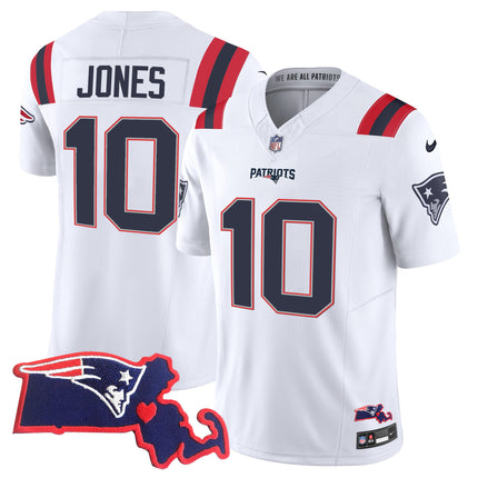 Men's Patriots Massachusetts Patch Vapor Jersey - All Stitched