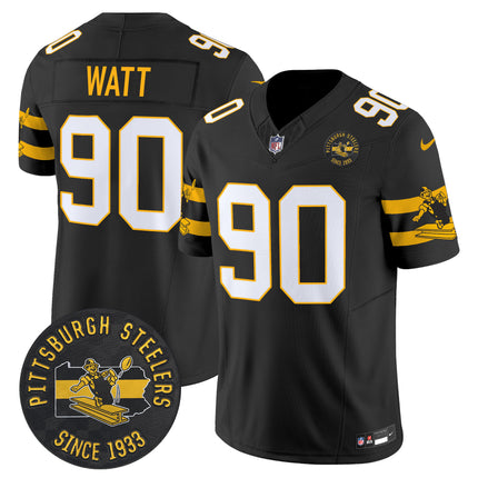 Men's Pittsburgh Steelers Throwback 1933 Patch Vapor Limited Jersey - All Stitched