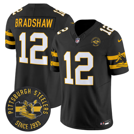 Men's Pittsburgh Steelers Throwback 1933 Patch Vapor Limited Jersey - All Stitched