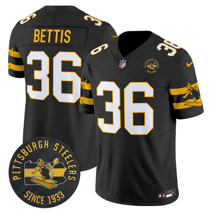Men's Pittsburgh Steelers Throwback 1933 Patch Vapor Limited Jersey - All Stitched