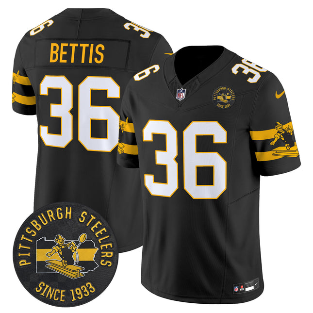 Men's Pittsburgh Steelers Throwback 1933 Patch Vapor Limited Jersey - All Stitched