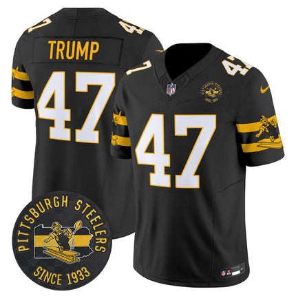Men's Pittsburgh Steelers Throwback 1933 Patch Vapor Limited Jersey - All Stitched