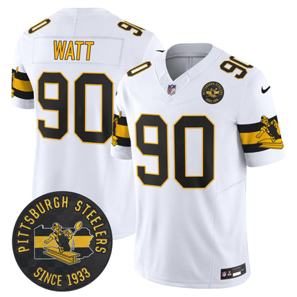 Men's Pittsburgh Steelers Throwback 1933 Patch Vapor Limited Jersey - All Stitched