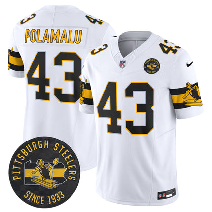Men's Pittsburgh Steelers Throwback 1933 Patch Vapor Limited Jersey - All Stitched