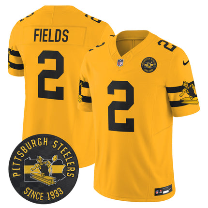Men's Pittsburgh Steelers Throwback 1933 Patch Vapor Limited Jersey - All Stitched
