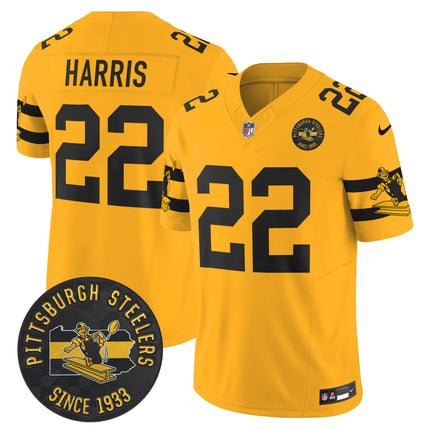 Men's Pittsburgh Steelers Throwback 1933 Patch Vapor Limited Jersey - All Stitched