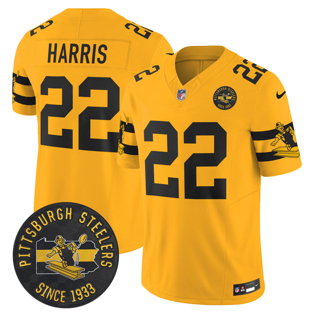 Men's Pittsburgh Steelers Throwback 1933 Patch Vapor Limited Jersey - All Stitched