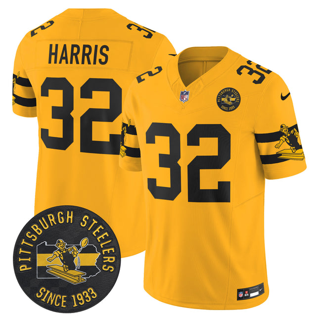 Men's Pittsburgh Steelers Throwback 1933 Patch Vapor Limited Jersey - All Stitched
